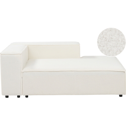 ARDAL- Chaise longue - Wit - Linkszijdig - Bouclé