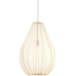 Light & Living - hanglamp - Itela - beige wit - textiel - Ø 50cm - E27 - 2977127