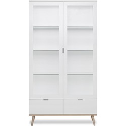 Buffetkast 2 glazen turen 2 laden - H185 cm - Copenhague