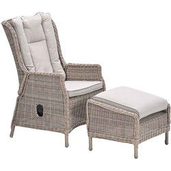 Garden Impressions Marbella loungestoel verstelbaar incl. voetenbank - vintage willow