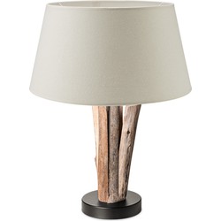 Home sweet home tafellamp Bindy houten takken & lampenkap Melrose - warmwit