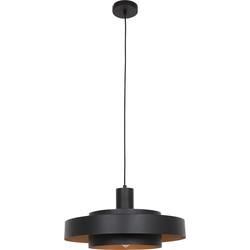 Anne Light and home hanglamp Flinter - zwart - metaal - 50 cm - E27 fitting - 3329ZW