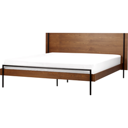 LIBERMONT - Tweepersoonsbed - Donkerbruin - 180 x 200 cm - MDF