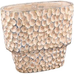 PTMD Bloempot Liselot - 40x20x36 cm - Cement - Bruin