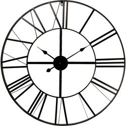 Clayre & Eef Wandklok Zwart Metaal