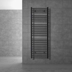 Badkamerradiator Sahara 500x1500 mm antraciet recht met zij-aansluiting