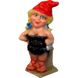 Tuinkabouter - sexy vrouw - 33 cm - Kunststof - voor binnen en buiten - grappige tuinkabouter - Tuinbeelden