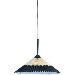 Light & Living - Hanglamp PLEATED - Ø45x17cm - Zwart