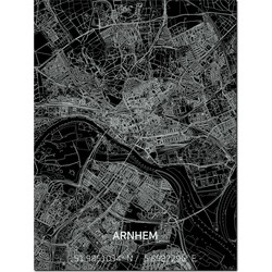 Aluminium Citymap Arnhem 100x80 cm 