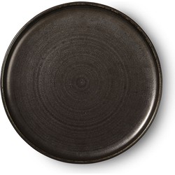 Kyoto ceramics: rustiek dinner bord zwart