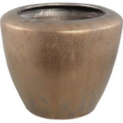 PTMD Bloempot Kyleigh - 45x45x37 cm - Keramiek - Brons