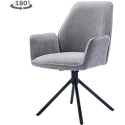 Tower living Amaro swivel armchair - fabric Nature color 452 Blue grey