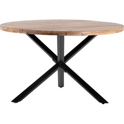 Ronde Eettafel - Hout - Metaal - Eettafel Thijs Ø150cm - Giga Meubel