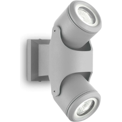 Xeno - Moderne Plafondlamp - Grijs - Aluminium - Ideaal voor Binnen - 2 Lichtpunten - 28W GU10
