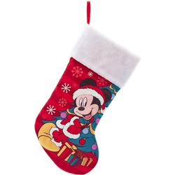 Kerstsok micky met kerstboom l48cm