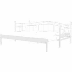 Beliani TULLE - Onderschuifbed-Wit-Staal