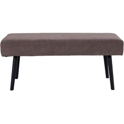 Skiby - Bench in grey corduroy with black legs HN1209