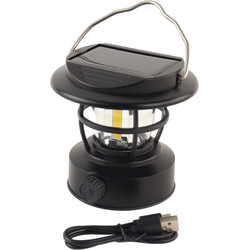 HIXA Kampeerlamp - Stormlantaarn - Campinglamp - LED - Solar - Oplaadbaar