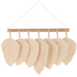 J-line - Hanger Veren 7 Katoen Naturel - 46.5x3x43cm