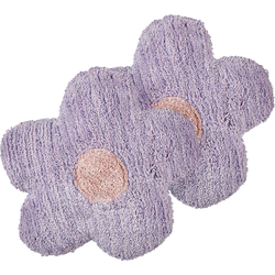 SORREL - Sierkussen set van 2 - Violet - 45 x 45 cm - Rubberhout