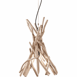 Ideal Lux - Driftwood - Hanglamp - Hout - E27 - Bruin