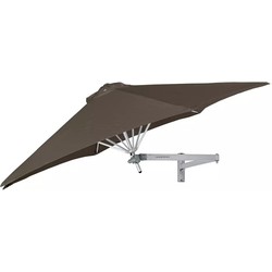 Umbrosa Wandgemonteerde Outdoor Parasol Paraflex - Rond 2.7m - Classic Taupe 