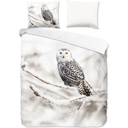 Good Morning Dekbedovertrek Flanel Snowy Owl-1-persoons (140 x 200/220 cm)