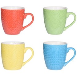 OTIX Koffiemokken Set - Porselein - Multicolor - 240 ml - Koffietassen