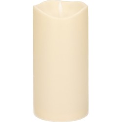 Cepewa Stompkaars - LED - ivoor kleurig - met timer - 15 cm - LED kaarsen