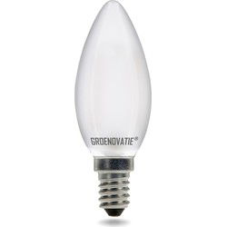 Groenovatie E14 LED Filament Kaarslamp 2W Warm Wit Dimbaar Mat