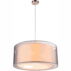 Hanglamp met doorschijnende paraplu vorm | Metaal | Hanglamp | grijs | Woonkamer | Eetkamer