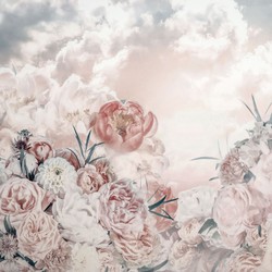 Komar fotobehang Blossom Clouds roze - 250 x 250 cm - 611196