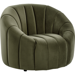 Beliani MALUNG - Fauteuil-Groen-Fluweel