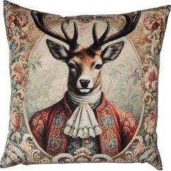 Clayre & Eef Kussenhoes Beige Polyester Hert