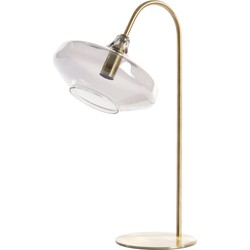 Light & Living - tafellamp - Solna - brons - glas metaal - bureaulamp - E14 - 1881012