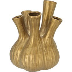DK Design vaas Aglio - tulpenvaas - goud mat - D20 x H25 cm - Vazen