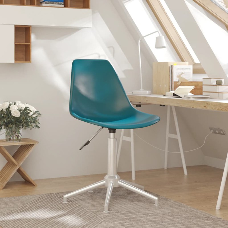 Prolenta Premium Kantoorstoel draaibaar polypropeen turquoise - 