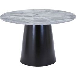 Eettafel Grijs/Zwart - Rond - 120x120x75cm - Brito