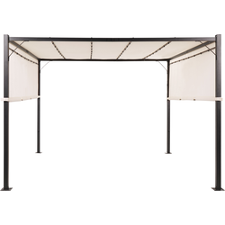 Beliani PARGA - Tuin pergola-Beige-Polyester, Staal