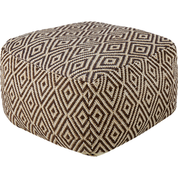 MANISA  - Poef - Bruin - 60 cm - Wol