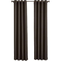 Larson - Luxe effen blackout gordijn - met ringen - 3m x 2.5m - Chocoladebruin