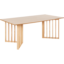 Beliani LEANDRA - Eettafel-Lichte houtkleur-MDF