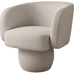 Meubella Fauteuil Norwich - Beige - Teddystof