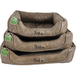 Nap'zzz divan leatherlook duo donkerbruin/bruin 80x60 cm