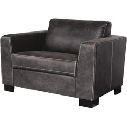 Fauteuil - Polka - leer Colorado antraciet 01