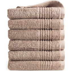 PHLOX Handdoeken Set 50x100 cm - 6 stuks - 600 g/m2 Zacht Katoen - Supreme Collectie - Sand