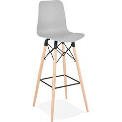 MOZAIK design barkruk 46x46x112 cm Grijs