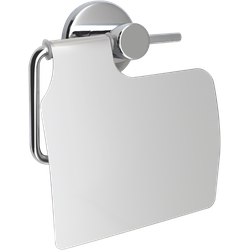 4bathroomz® Oslo Toiletrolhouder met Klep - WC rolhouder - Chroom