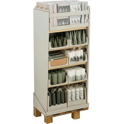 House of Seasons Kandelaar 280 stuks - 60x40x155 cm - Paraffine - Groen