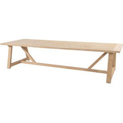 Noah low dining onderstel brushed teak voor 300 x 100 cm Taste
